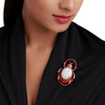 PN in Silver set with gems - BROOCH